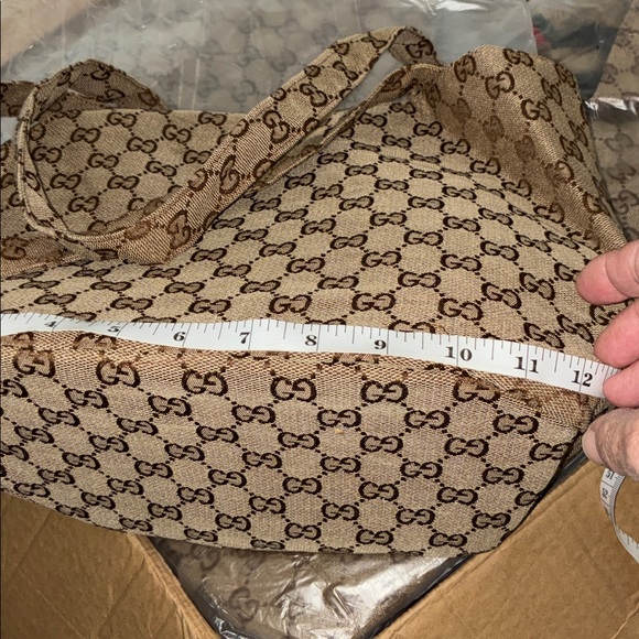 Dog carry bag Beige Patterned with Ribbon Accent - Picture 7 of 8